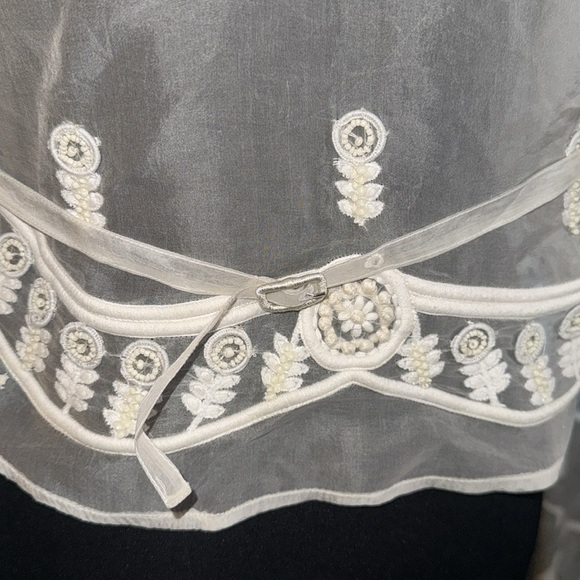 Zara Silk Embellished Tab Collar Vest - Picture 6 of 9